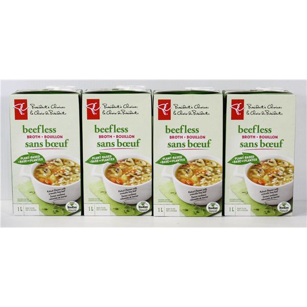 4 BEEFLESS BROTH 1L CONTAINERS PLANT BASED