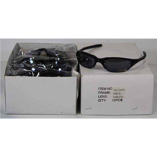 BOX OF BLACK DESIGNER SUNGLASSES