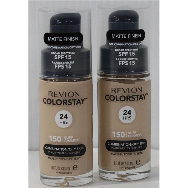 2 REVLON COLORSTAY 24HRS MAKEUP W/ SPF15 #150 BUFF 