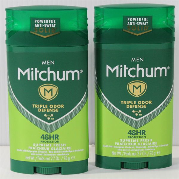 2 MITCHUM MEN'S TRIPLE ODOR DEFENSE ANTIPERSPIRANT