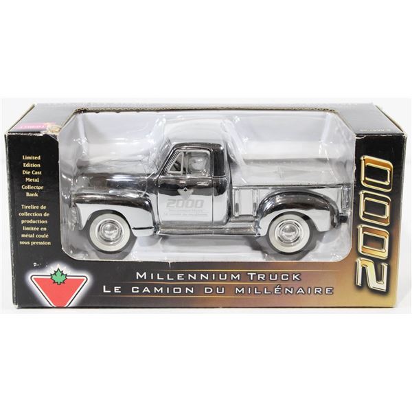 2000 MILLENNIUM TRUCK DIECAST BANK KEYOP CTC