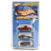 Image 1 : HOT WHEELS 2001 COLLECTION 3 PACK WITH COLLECTOR BOOK - BLACK VETTE WITH FLAMES