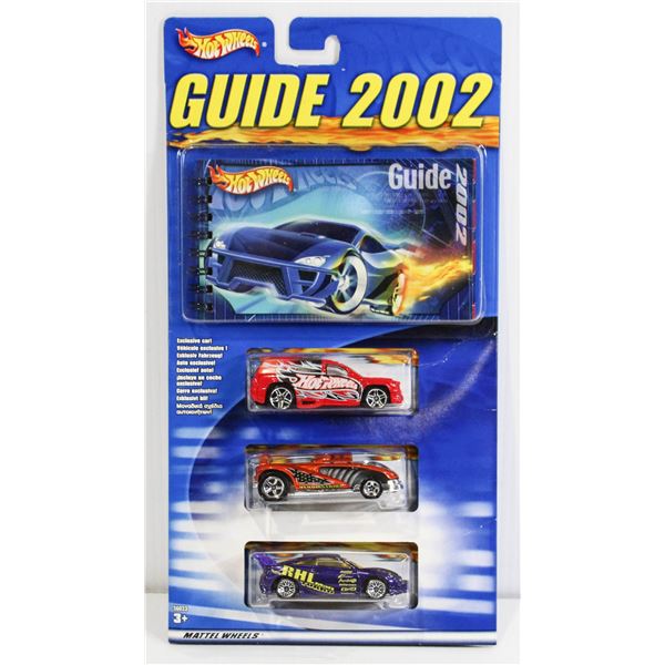 HOT WHEELS 2002 COLLECTION 3 PACK WITH COLLECTOR BOOK – RHL