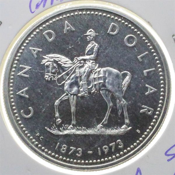 1973 CANADA PROOF R.C.M.P SILVER DOLLAR