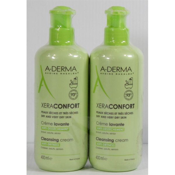 2 A-DERMA XERACONFORT CLEANSING CREAM