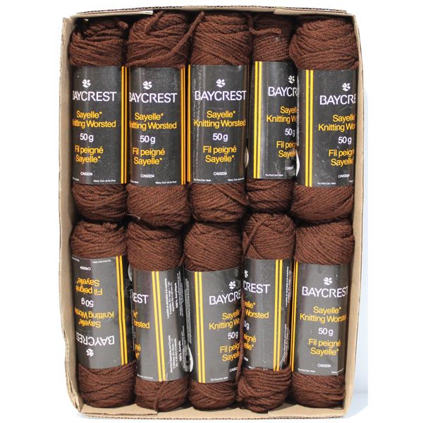 10 SKEIN BROWN BAYCREST YARN