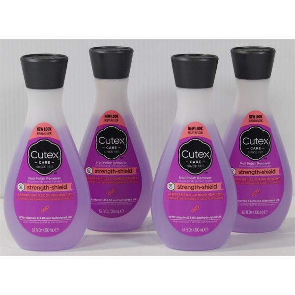 4 CUTEX CARE NAIL POLISH REMOVER - STRENGTH SHIELD