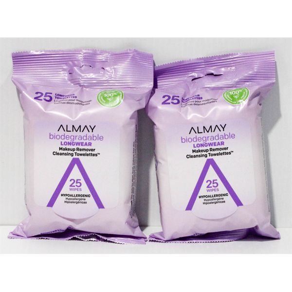 2PKS ALMAY LONGWEAR MAKEUP REMOVER TOWELETTES