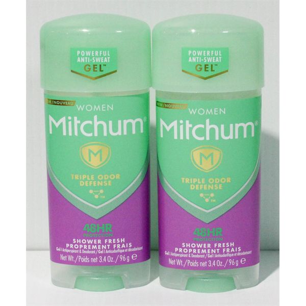 2 MITCHUM WOMEN SHOWER FRESH ANTIPERSPIRANT GEL