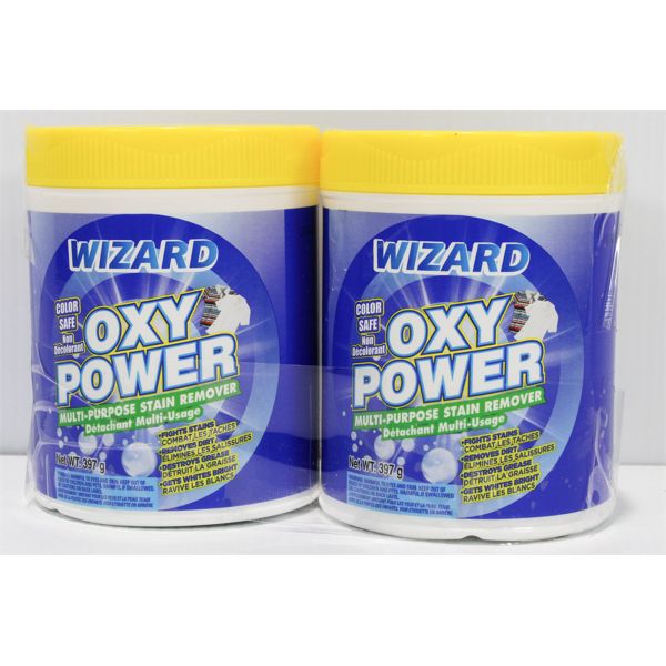 2 WIZARD OXY POWER MULTI-PURPOSE STAIN REMOVER