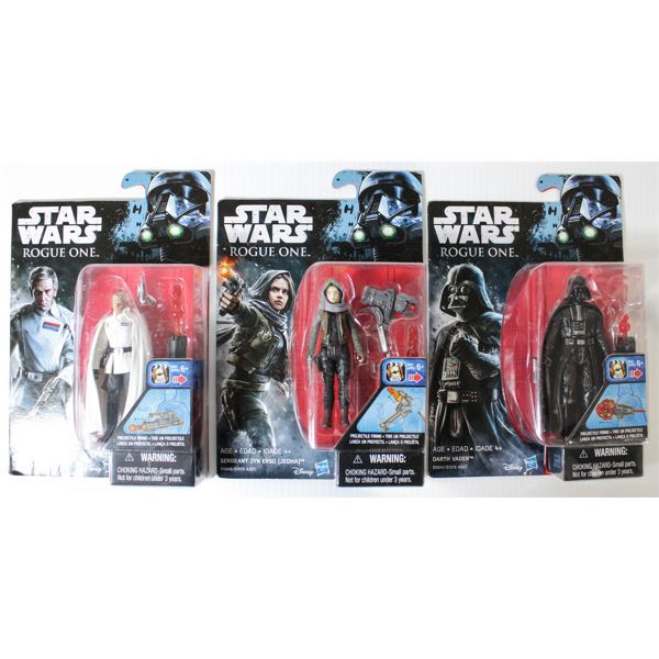 3 STARWARS ROGUE ONE FIGURES