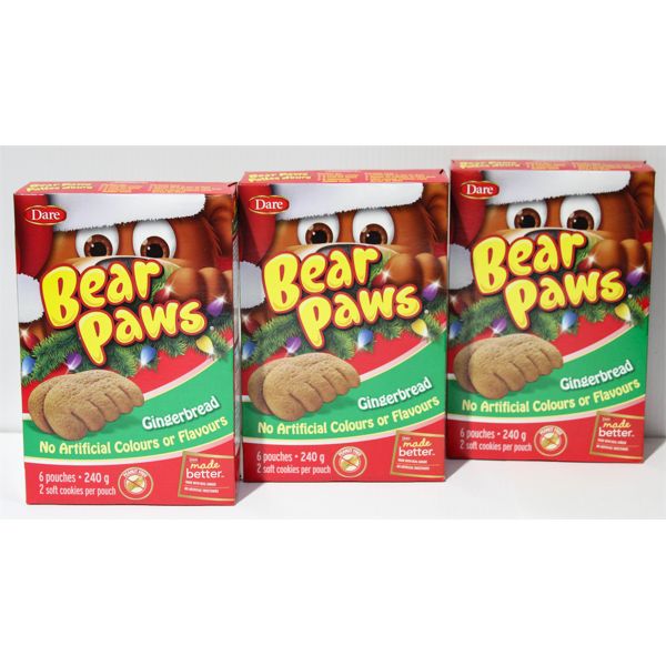 3 BXS BEAR PAWS GINGERBREAD COOKIES