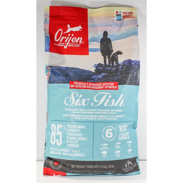 HIGH END SIX FISH DOG FOOD 25LB BAG