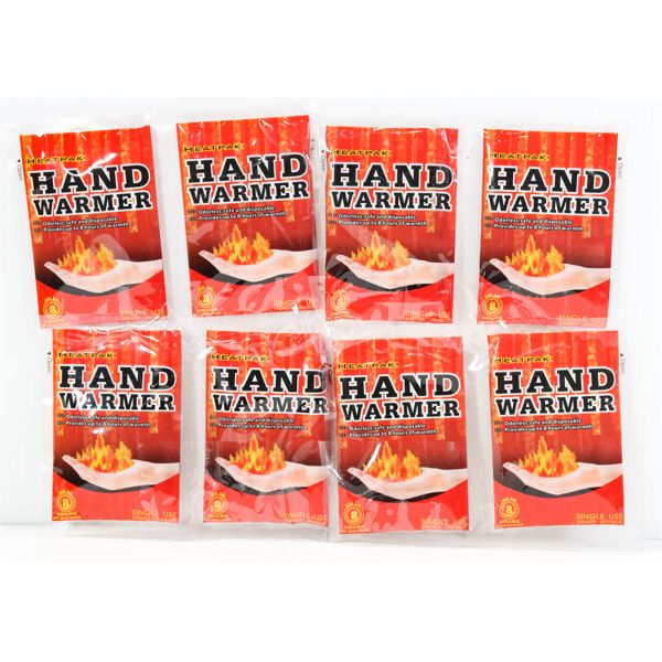 8 HEATPAK HANDWARMERS - UP TO 8HRS