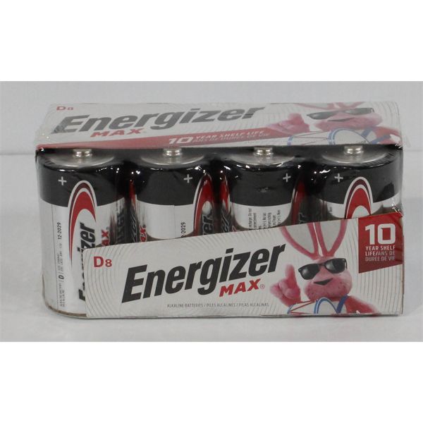 8 ENERGIZER MAX D BATTERIES 