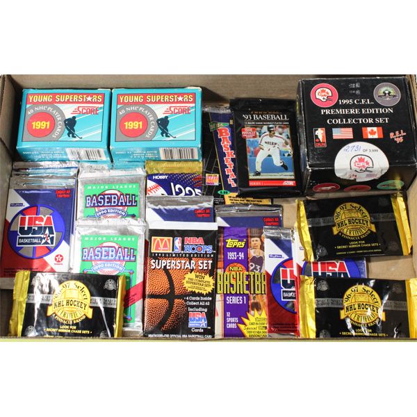 SEALED PKS HOCKEY BASEBALL BASKETBALL TRADING CARDS