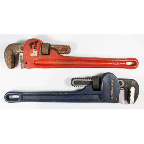 PAIR OF BRAND NAME PIPE WRENCHES