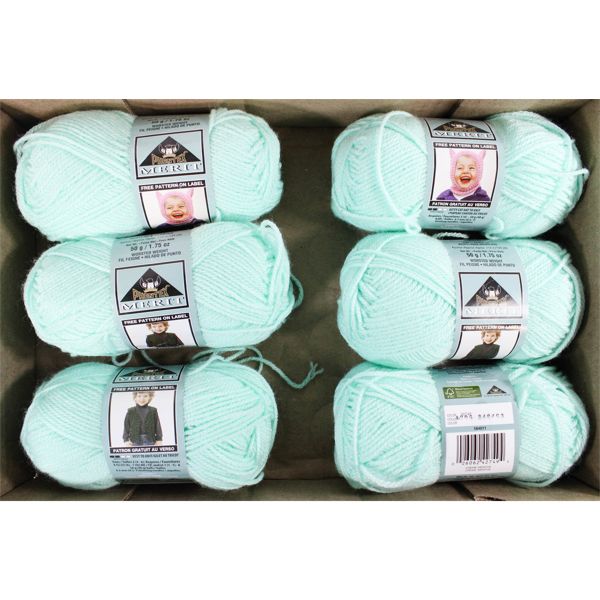 6 PHENTEX MERIT CREME MENTHE YARN