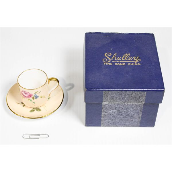 VINT. SHELLEY FINE BONE CHINA MINI CUP 