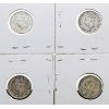 Image 2 : 4 SILVER NEWFOUNDLAND 10 CENT COINS