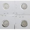 Image 2 : 4 SILVER NEWFOUNDLAND 10 CENT COINS