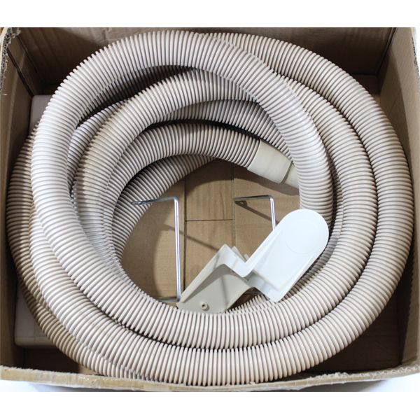 30' CENTRAL VACUUM SYSTEM HOSE W/ WALL HANGAR