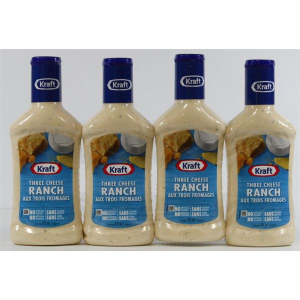 4 KRAFT THREE CHEESE RANCH DRESSING