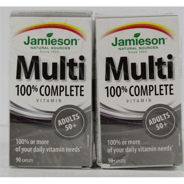 2 JAMIESON MULTI 100% COMPLETE VITAMIN 50+