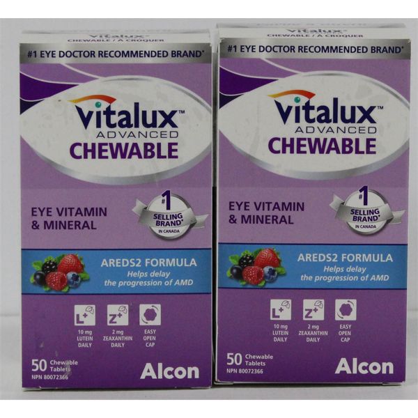 2 VITALUX ADV. CHEWABLE EYE VITAMIN & MINERAL