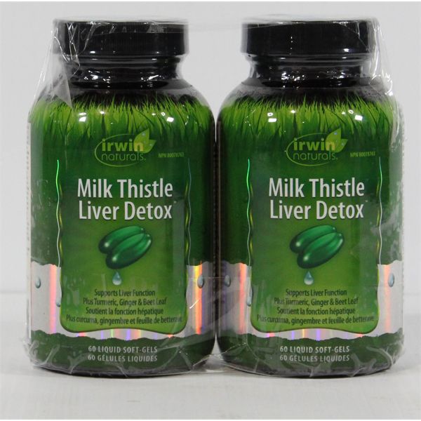 2 IRWIN NATURALS MILK THISTLE LIVER DETOX