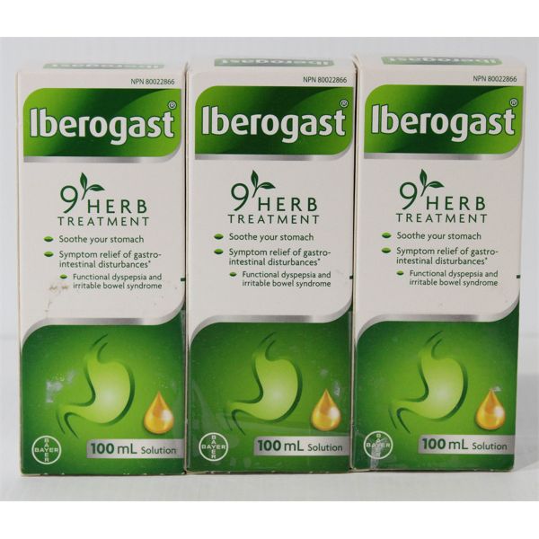 3 IBEROGAST 9 HERB SOOTH STOMACH TREATMENT