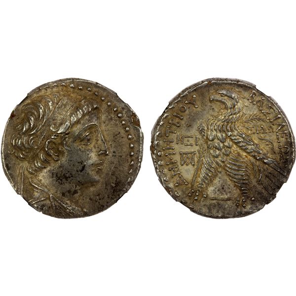 SELEUKID KINGDOM: Demetrios II Nikator, first reign, 146-138 BC, AR tetradrachm (14.07g), Sidon, SE
