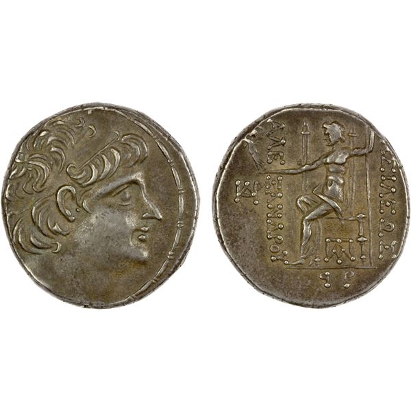 SELEUKID KINGDOM: Alexander II Zabinas, 128-122 BC, AR tetradrachm (16.65g), Damascus, SE 190 (123/2