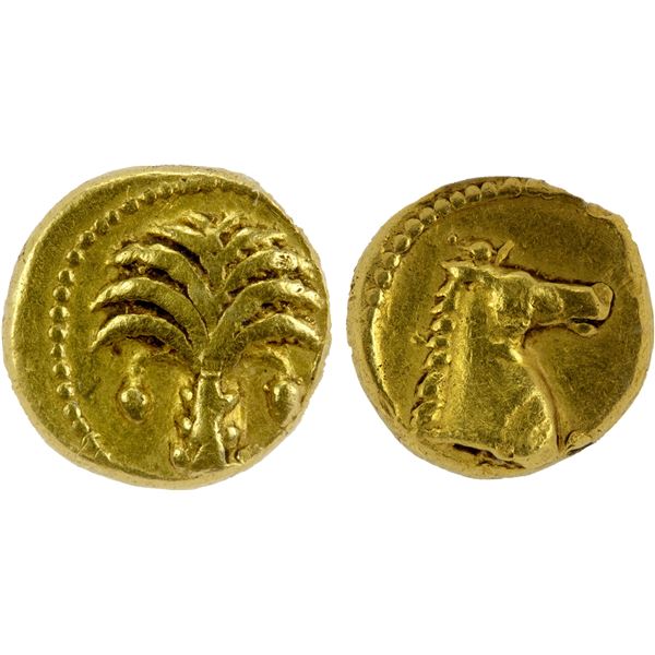 CARTHAGE: AV 1/10 stater, ca. 350-290 BC, (0.84g), NGC Choice VF