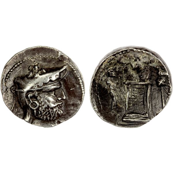 PERSIS KINGDOM: Vadfradad II, early 2nd century BC, AR tetradrachm (16.90g), VF