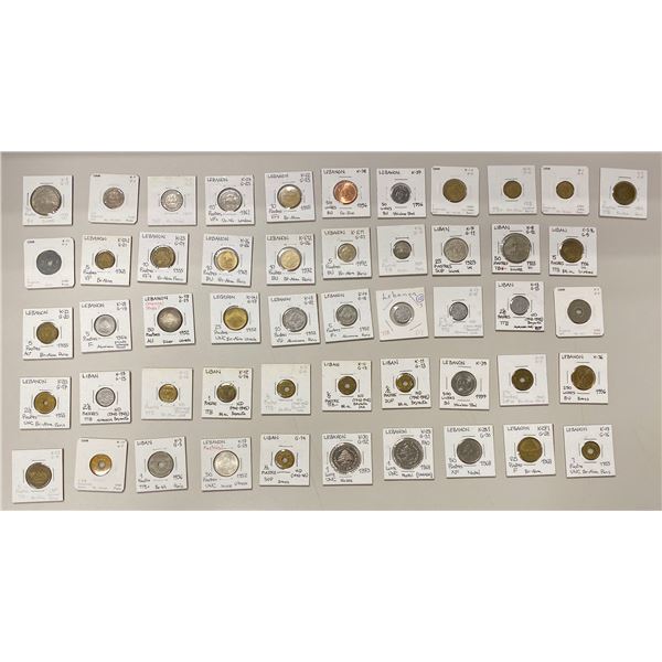 LEBANON: LOT of 51 coins