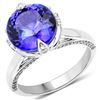 Image 1 : 5.43ct Tanzanite 14K White Gold Ring