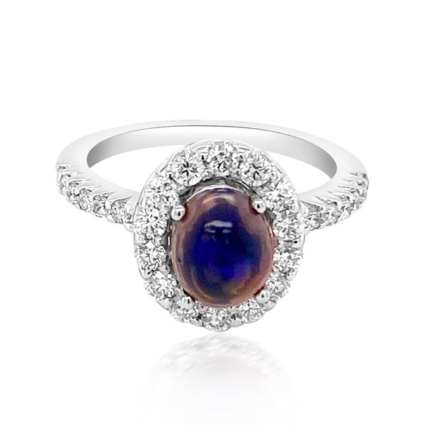 0.92ct Natural OPAL 14K White Gold 4.2gm Ring