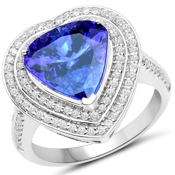 4.69ct Tanzanite 14K White Gold Ring