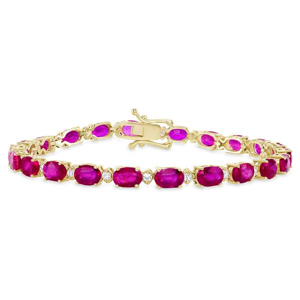 15.59ct ruby & diamond bracelet