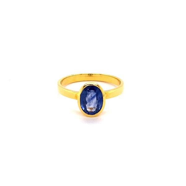 2.6ct Blue Sapphire 18K YG 4.55gm Ring