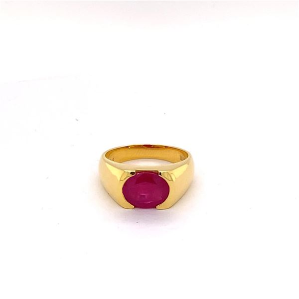 3.35ct Ruby 18K YG 9.95gm Ring