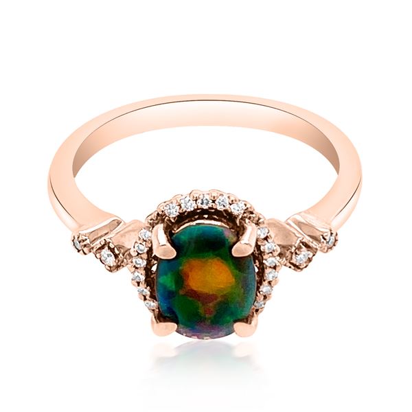 0.68ct Natural OPAL 14K Rose Gold 2.9gm Ring