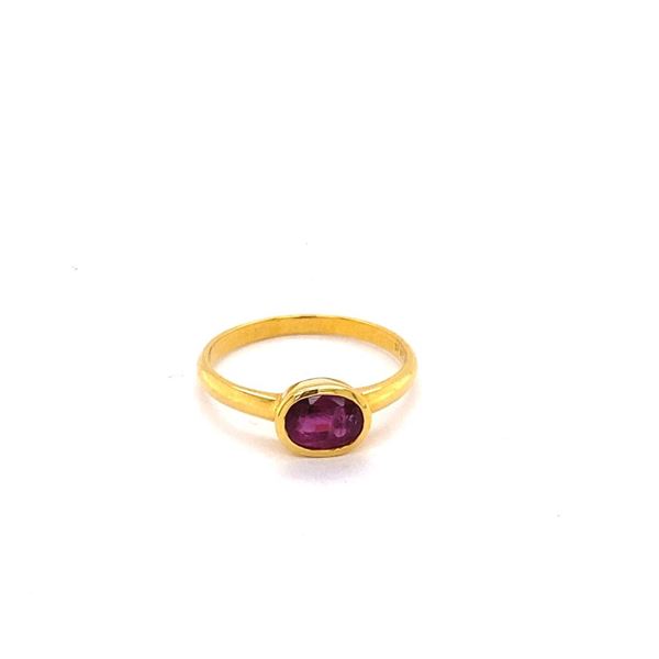 1.24ct Ruby 18K YG 3.2gm Ring