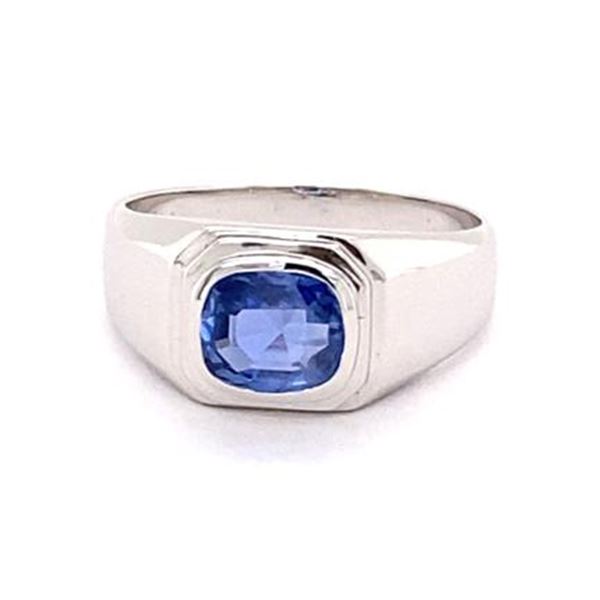 1.95ct Blue Sapphire 18K WG 7.73gm Ring