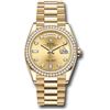 Image 1 : Rolex 36MM Day Date YG with Diamond Bezel Model # 128348