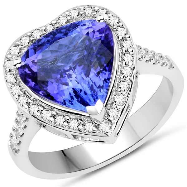 4.2ct Tanzanite 14K White Gold Ring