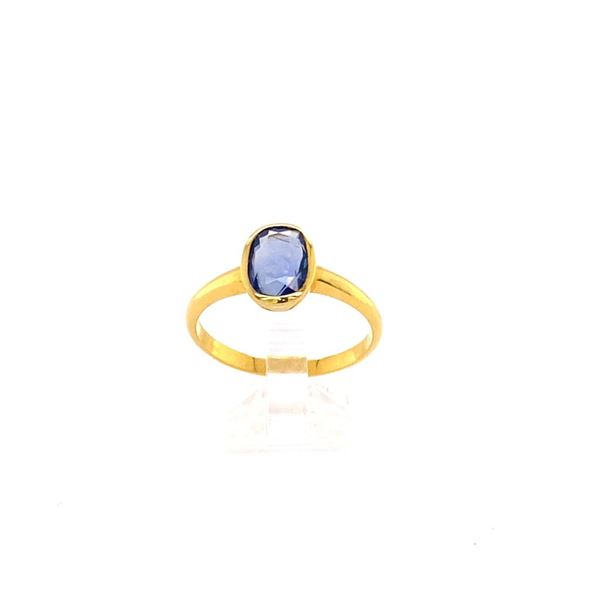 2.35ct Blue Sapphire 18K WG 3.56gm Ring