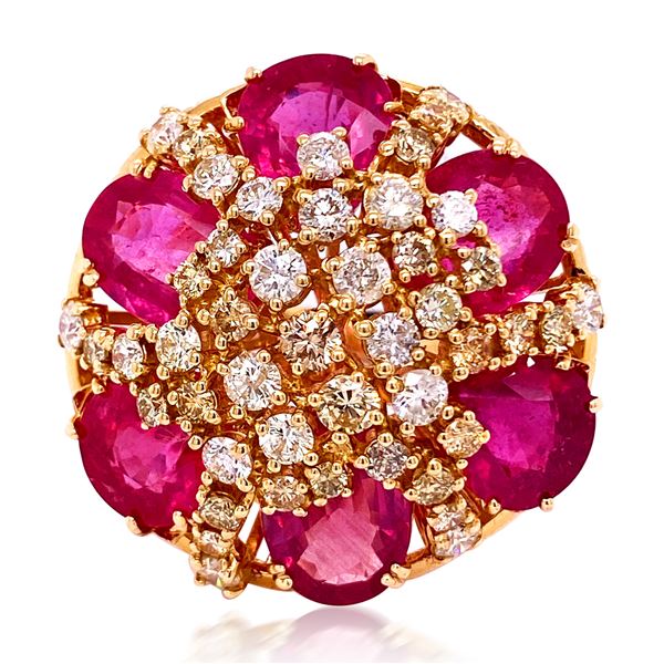 18.21ct RUBY 14K YELLOW Gold 21.2gm Ring