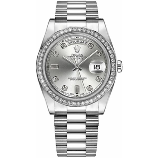 Rolex 41MM WG Day Date With Diamond Bezel  Model # 218349